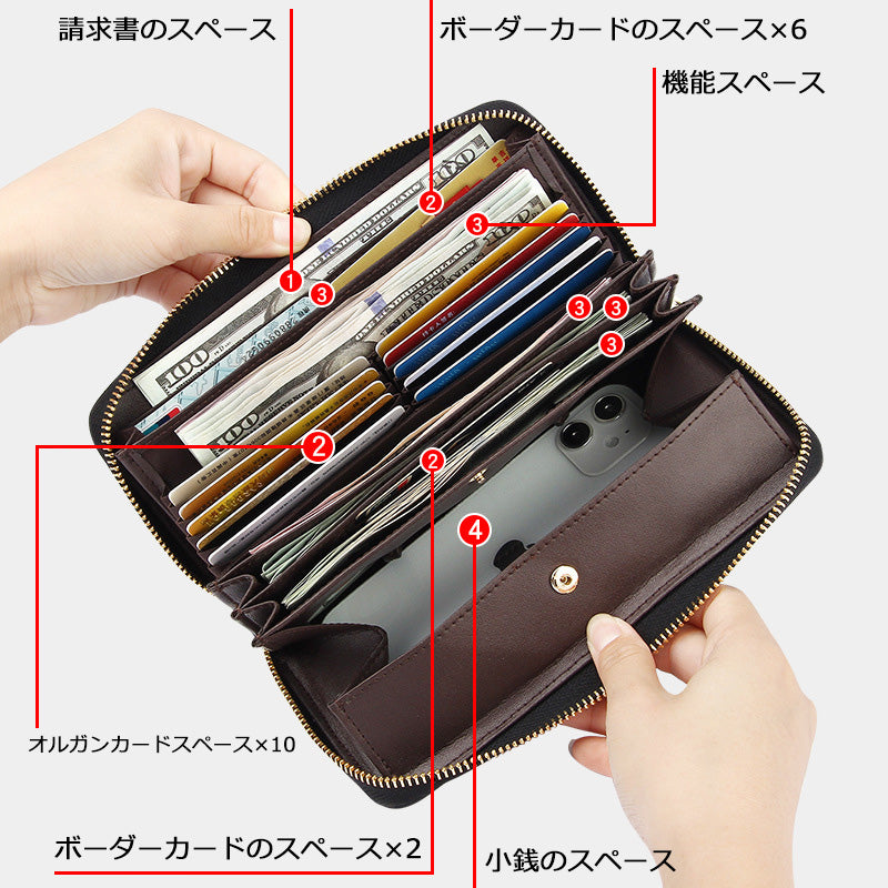 〖W001〗5年間ランキング受賞 イタリア革 長財布 財布 メンズ レディース 男性 女性 ペア 夫婦 親子 カップル 使いやすい ブランド 誕生日 ギフト プレゼント 妻 旦那 息子 娘 贈り物 L型 開運 機能的