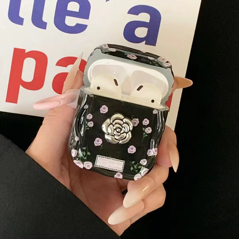 〖A057〗エアーポッズケース おしゃれ,Airpods pro カバー,Airpods 1/2 ケース花柄