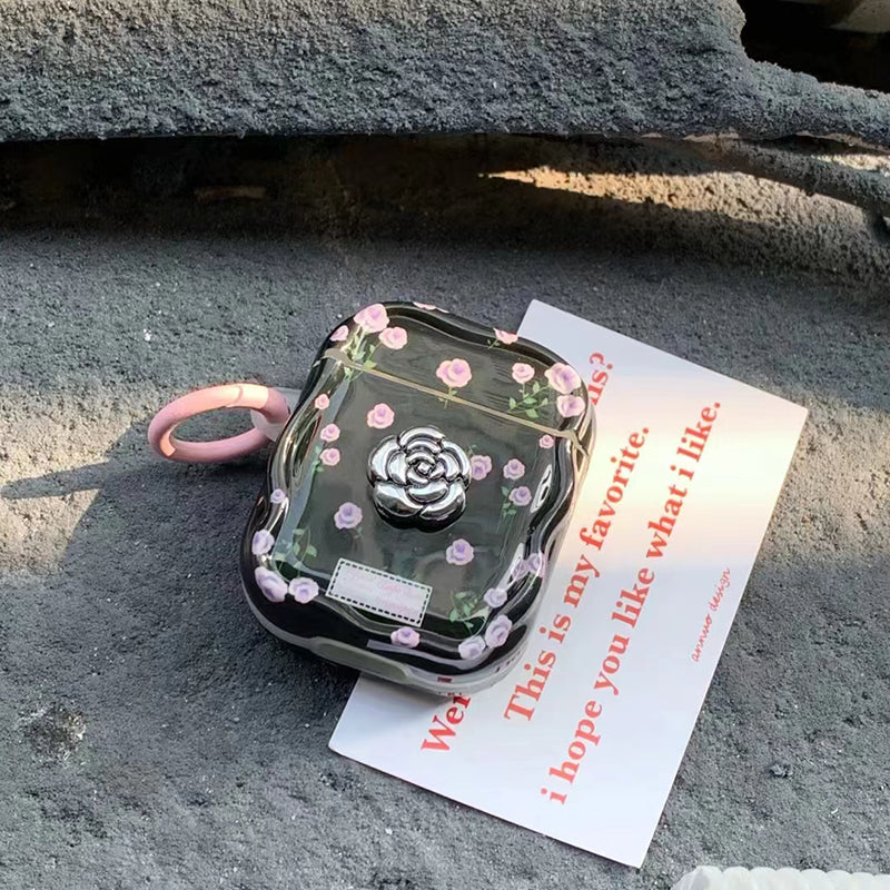 〖A057〗エアーポッズケース おしゃれ,Airpods pro カバー,Airpods 1/2 ケース花柄