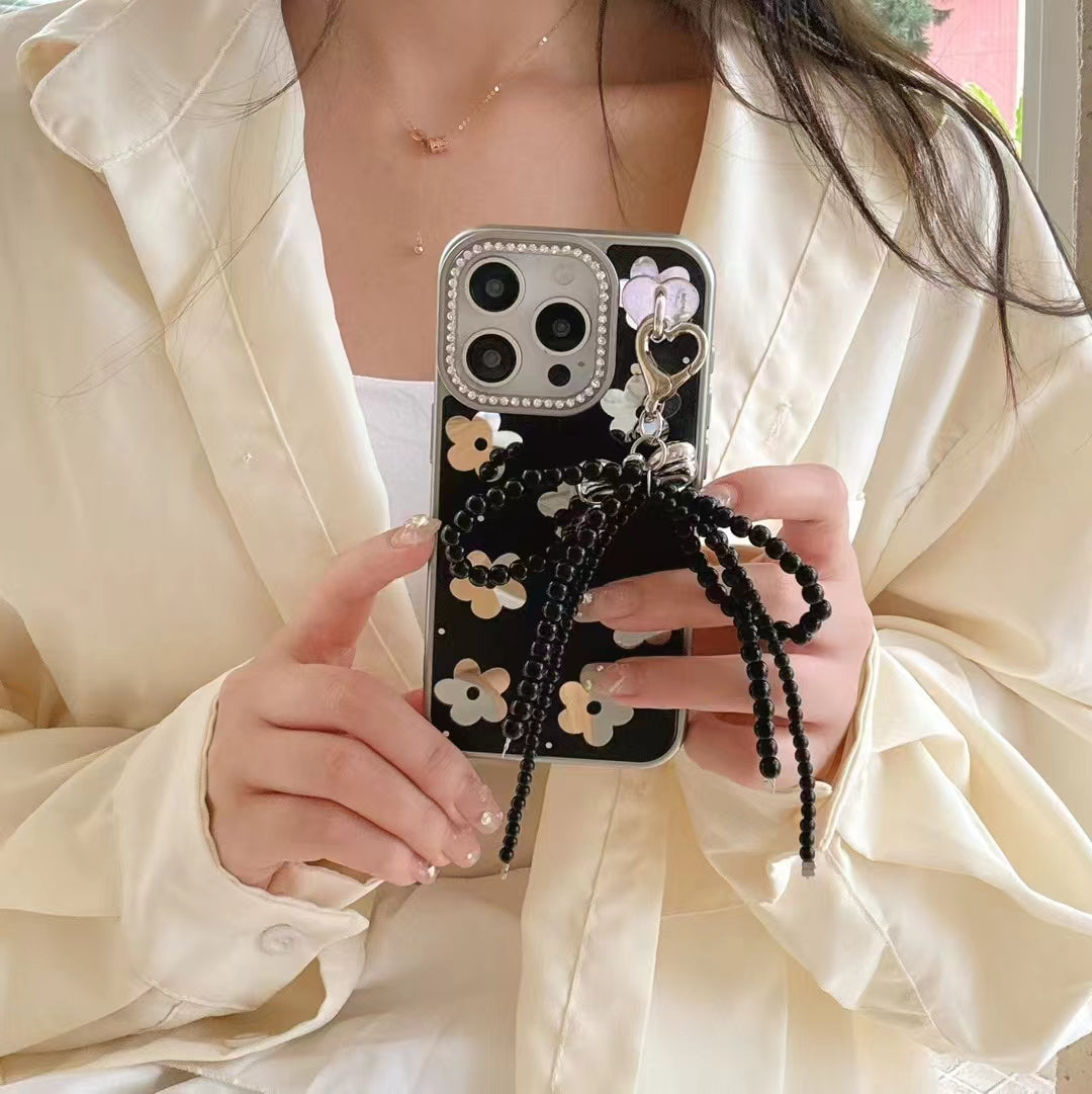 〖i903〗iPhone 16スマホケース 花柄 iPhone 15 蝶の花