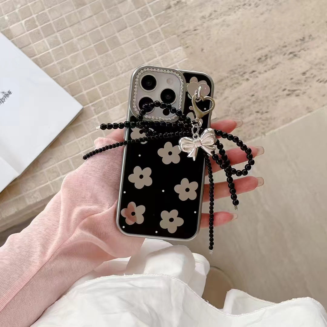 〖i903〗iPhone 16スマホケース 花柄 iPhone 15 蝶の花