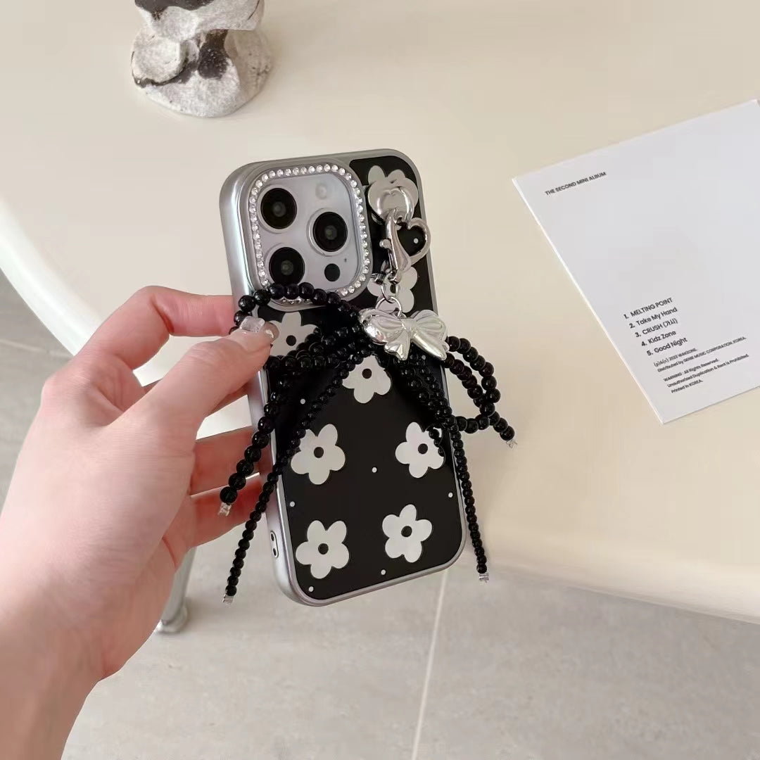 〖i903〗iPhone 16スマホケース 花柄 iPhone 15 蝶の花