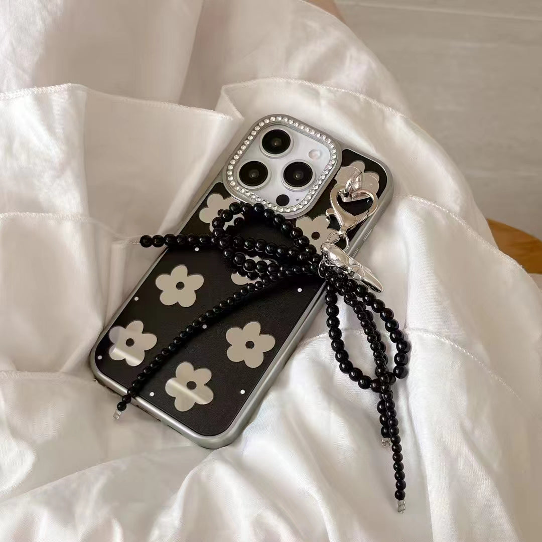 〖i903〗iPhone 16スマホケース 花柄 iPhone 15 蝶の花