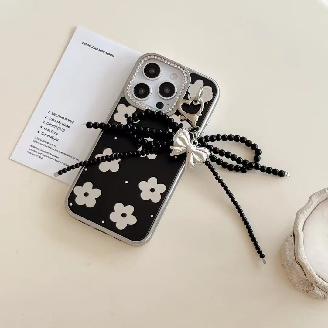 〖i903〗iPhone 16スマホケース 花柄 iPhone 15 蝶の花