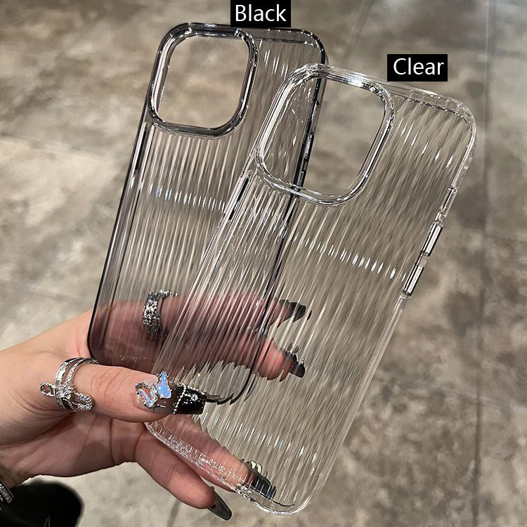 〖i926〗超薄型で黄ばまない透明ストライプハードケース