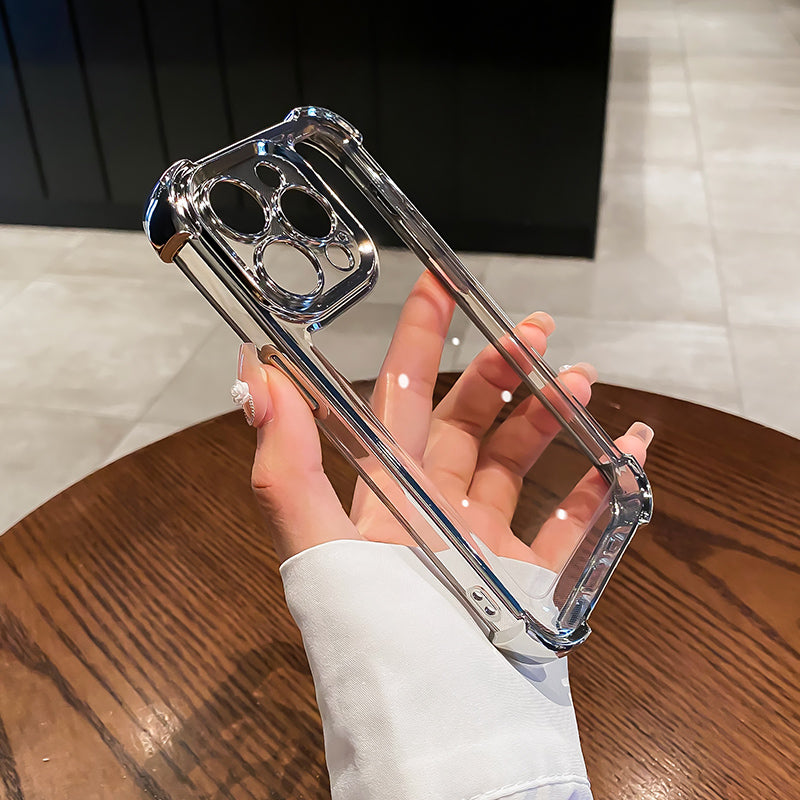 〖i803〗iPhone15 pro ケース 透明,メッキiphone ケース,iPhone14ケースクリア