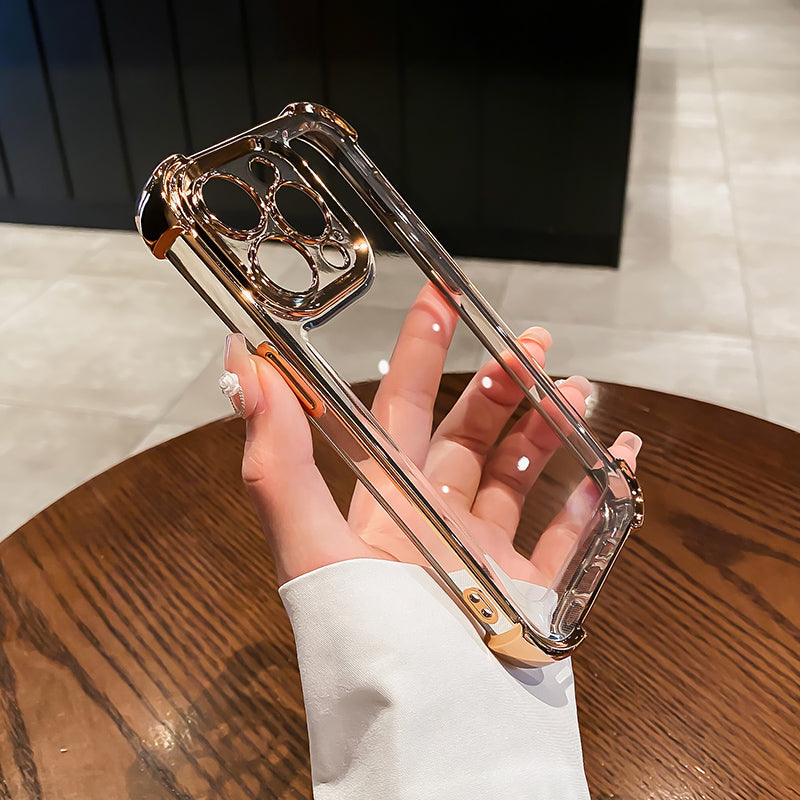 〖i803〗iPhone15 pro ケース 透明,メッキiphone ケース,iPhone14ケースクリア