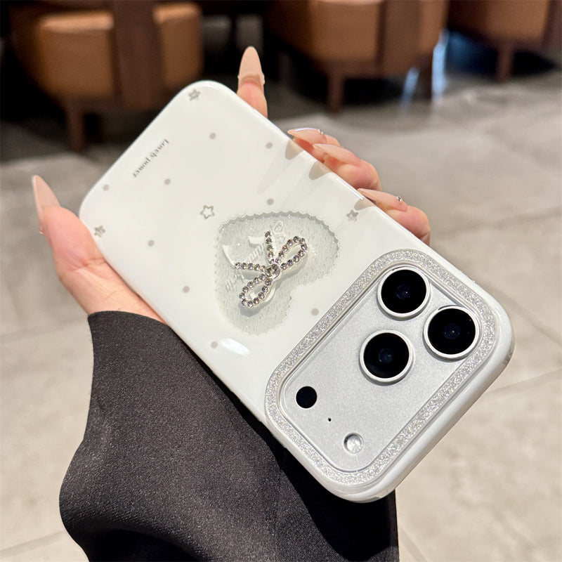 〖i951〗ハートとリボン/ちょうちょ結びのスマホケース