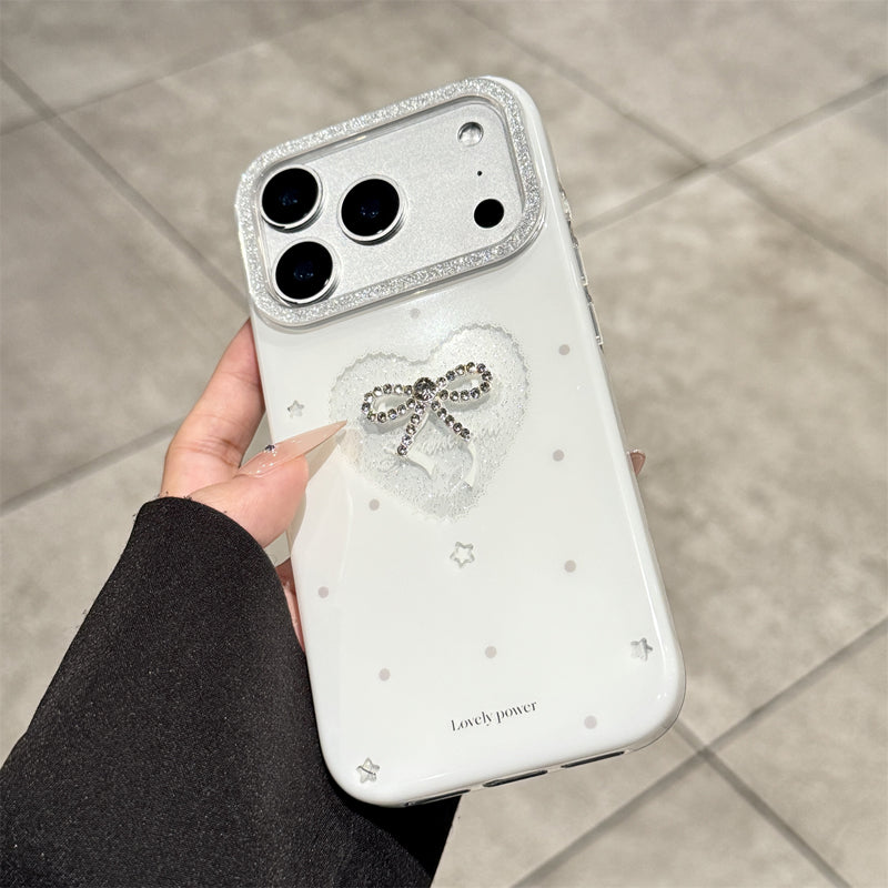 〖i951〗ハートとリボン/ちょうちょ結びのスマホケース