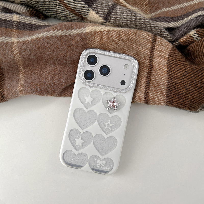 〖i954〗iPhone 17Pro 全面ハートのスマホケース