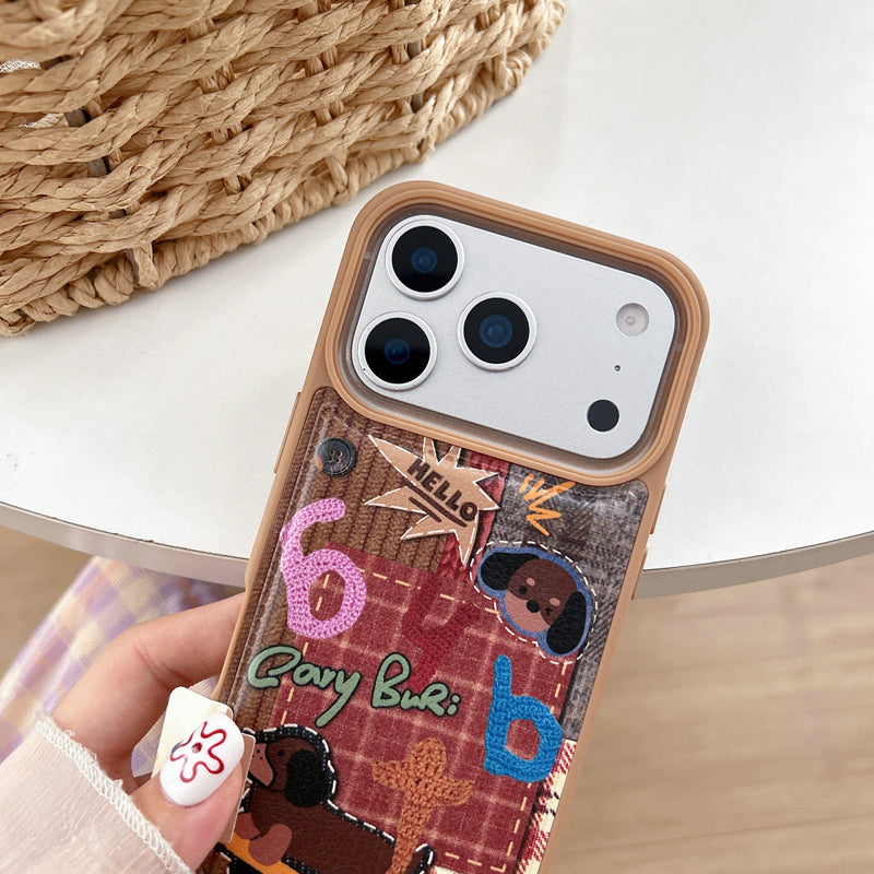 〖i960〗かわいい 犬キャラ アルファベット iPhone 17/17Pro ケース