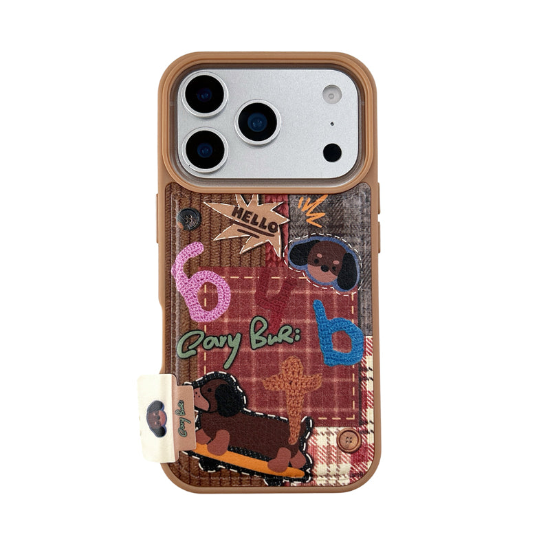 〖i960〗かわいい 犬キャラ アルファベット iPhone 17/17Pro ケース