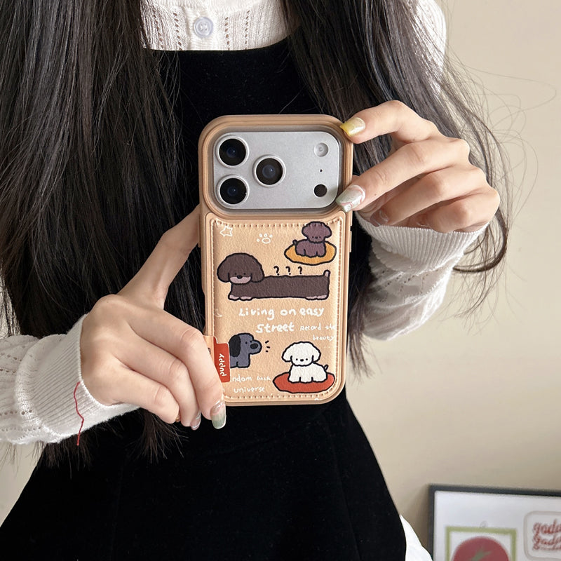 〖i960〗かわいい 犬キャラ アルファベット iPhone 17/17Pro ケース