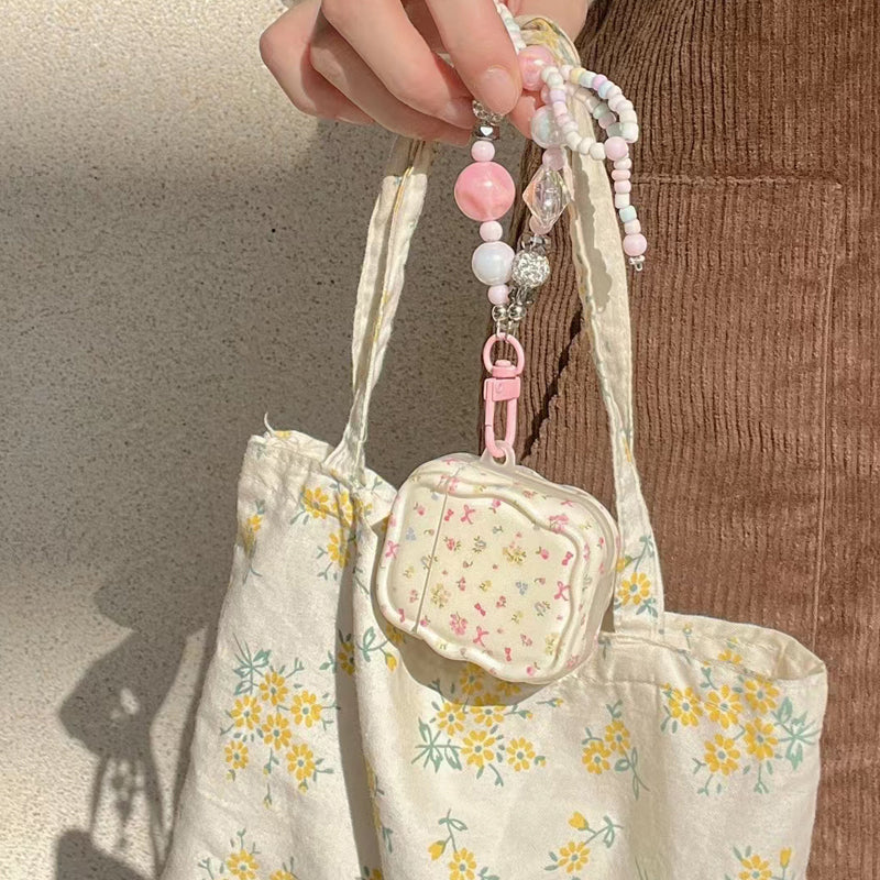 〖A059〗airpods第二世代ケースおしゃれ,airpodsproケースクリア,花柄