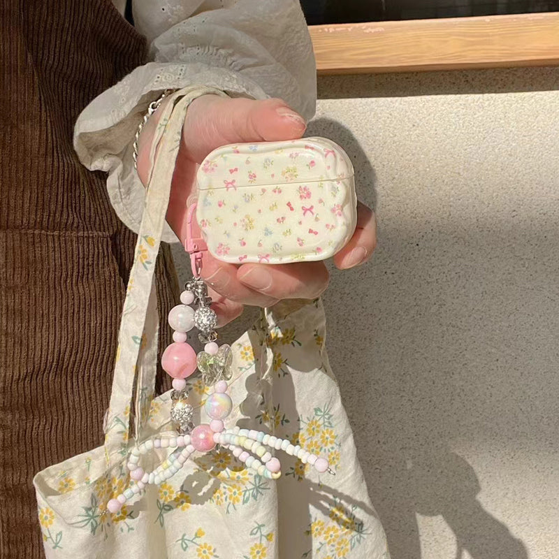 〖A059〗airpods第二世代ケースおしゃれ,airpodsproケースクリア,花柄