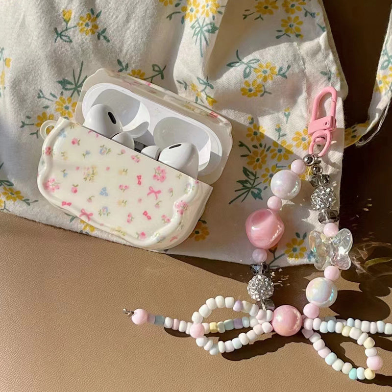 〖A059〗airpods第二世代ケースおしゃれ,airpodsproケースクリア,花柄