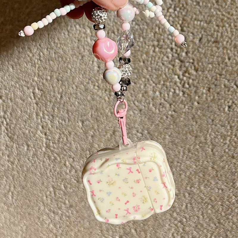 〖A059〗airpods第二世代ケースおしゃれ,airpodsproケースクリア,花柄