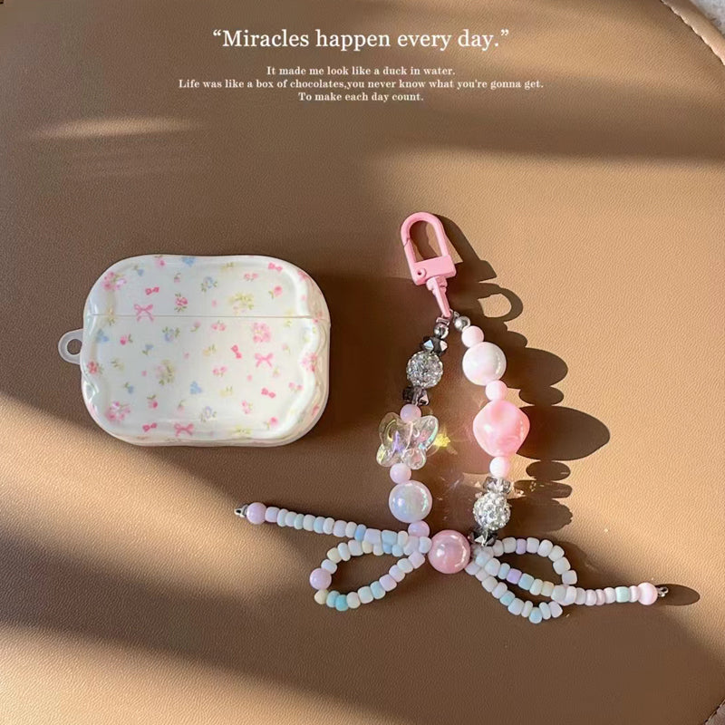 〖A059〗airpods第二世代ケースおしゃれ,airpodsproケースクリア,花柄