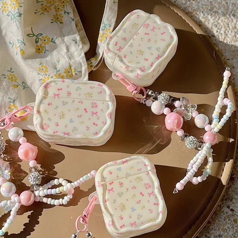 〖A059〗airpods第二世代ケースおしゃれ,airpodsproケースクリア,花柄