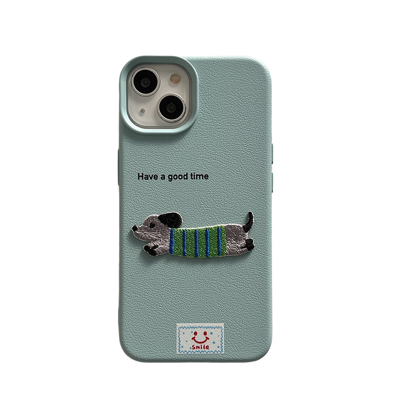 〖i855〗iPhone 15 ケース かわいい 子犬 スマホケース