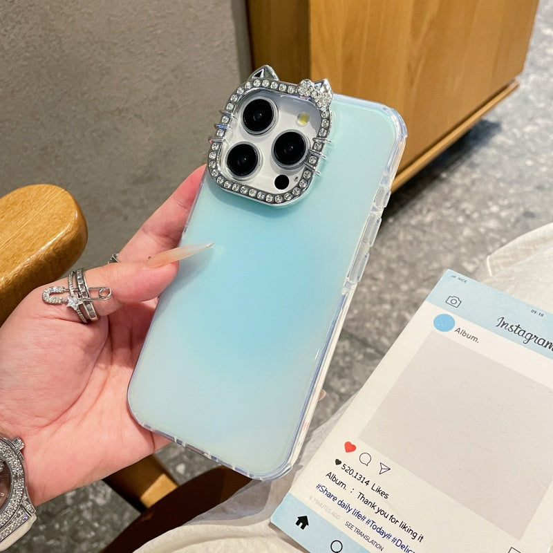 〖i944〗高級勾配レーザーキャンディ虹色のiPhoneケース