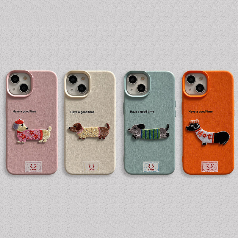 〖i855〗iPhone 15 ケース かわいい 子犬 スマホケース