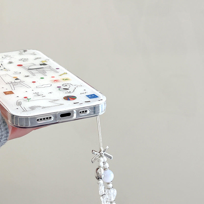 〖i911〗スマホケース 動物 落書き猫 iPhone 15 16