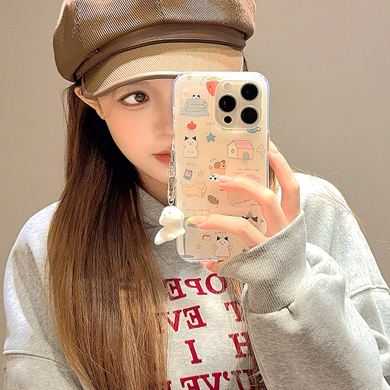 〖i914〗落書き風 イラストiPhone ケース