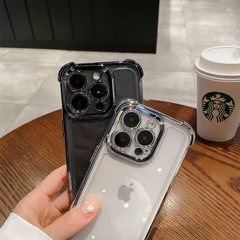 〖i803〗iPhone15 pro ケース 透明,メッキiphone ケース,iPhone14ケースクリア