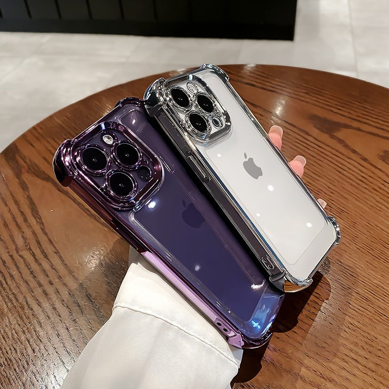 〖i803〗iPhone15 pro ケース 透明,メッキiphone ケース,iPhone14ケースクリア