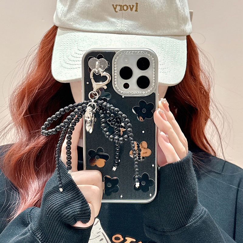 〖i903〗iPhone 16スマホケース 花柄 iPhone 15 蝶の花