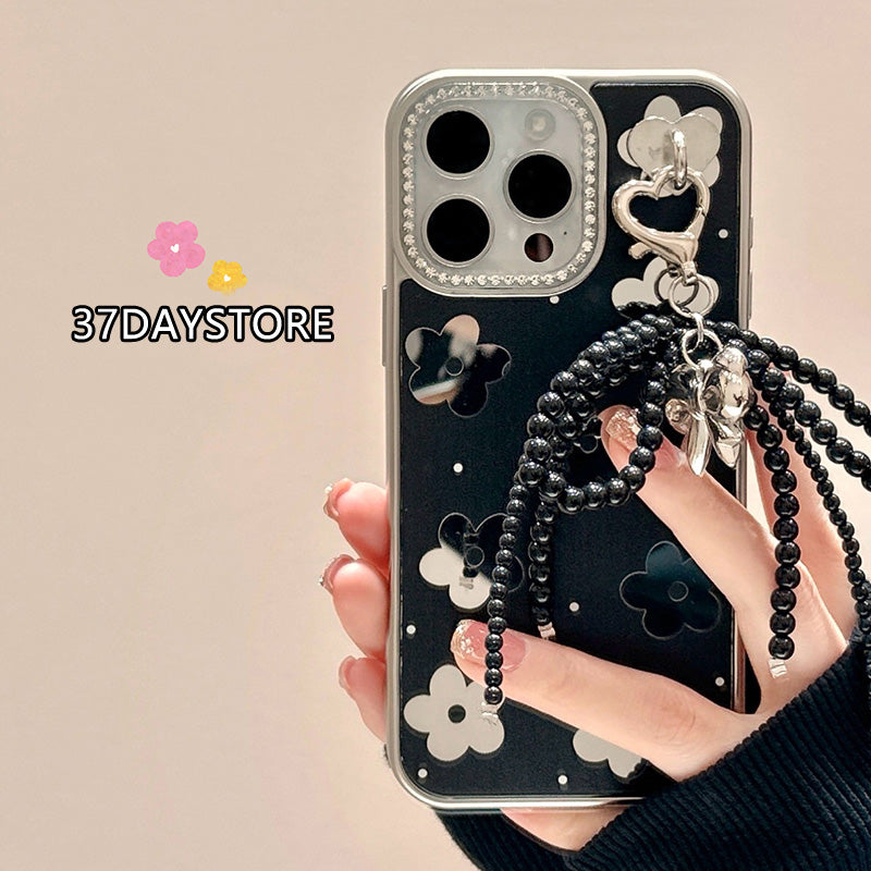 〖i903〗iPhone 16スマホケース 花柄 iPhone 15 蝶の花