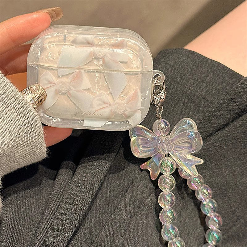 〖A050〗蝶結びAirPodsケース ケース AirPods 1 2 3 pro おしゃれ かっこいい おもしろ ビッグ