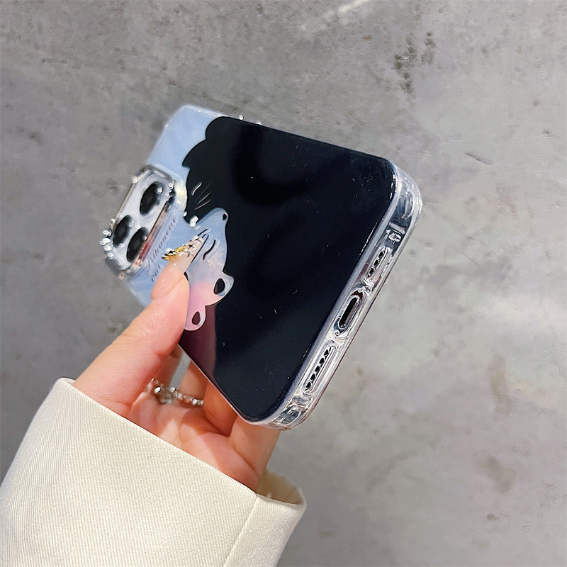 〖i812〗iPhone ケース猫 おしゃれ,iPhone 14 15 Proケース 動物,iPhone13 ケース可愛い シンプル