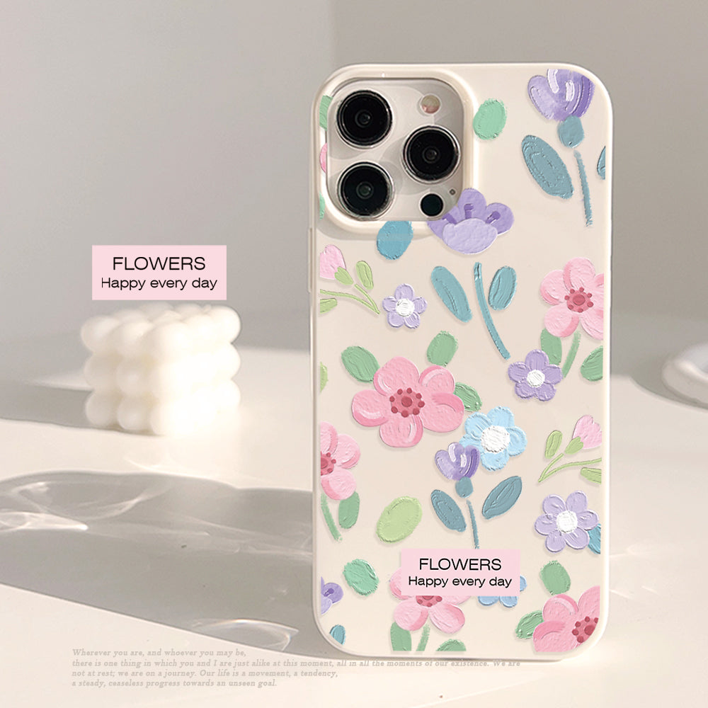 〖i936〗春の花柄スマホケース,iPhone 16 花柄 ケース