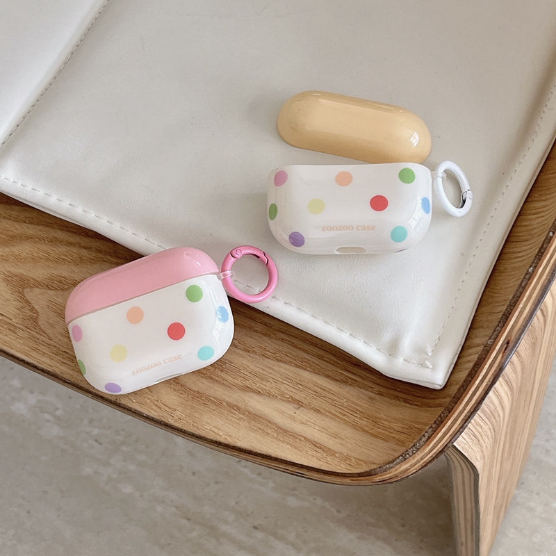 〖A062〗airpodsproケース オシャレ.水玉ケース