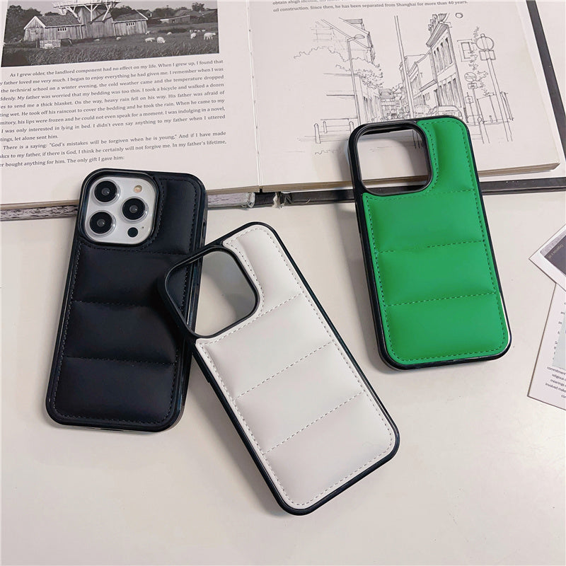 〖i725〗ファッションブランドダウンとFor ケース用電話ケースiPhone 14 15 Pro Max ケース