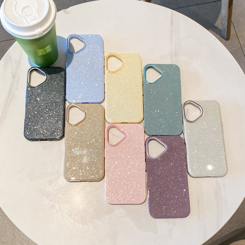 〖i925〗シンプル iPhone16ケース ピンク キラキラ