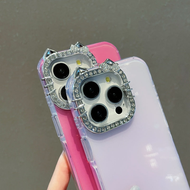 〖i944〗高級勾配レーザーキャンディ虹色のiPhoneケース