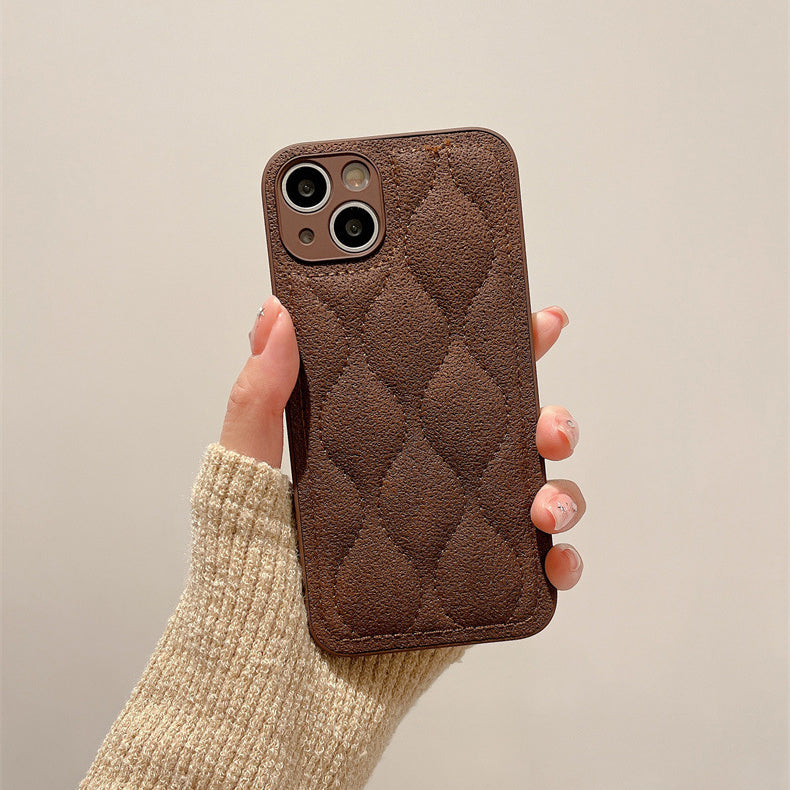 〖i740〗ダウンジャケット 立体椿 スマホケース iPhone 15 パールリストバンド 携帯電話ケース