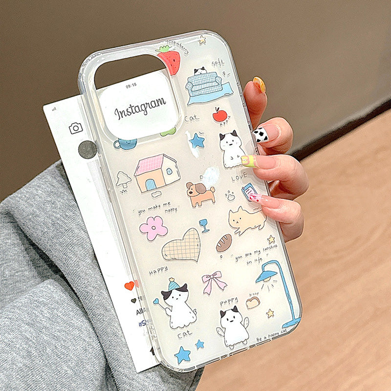 〖i914〗落書き風 イラストiPhone ケース