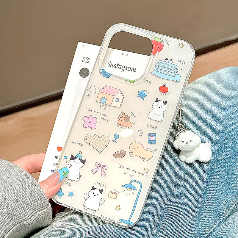 〖i914〗落書き風 イラストiPhone ケース