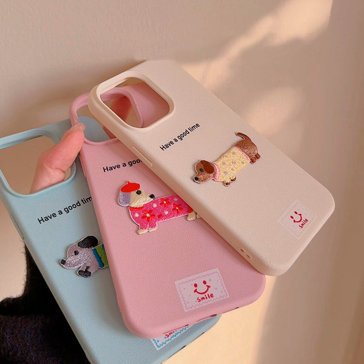〖i855〗iPhone 15 ケース かわいい 子犬 スマホケース