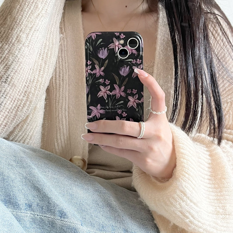 〖i814〗iPhone15ケース花柄クリア,アイフォン 13 ケース,携帯 カバー 人気