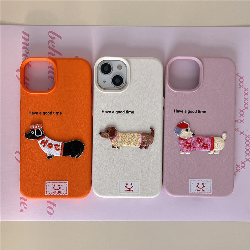 〖i855〗iPhone 15 ケース かわいい 子犬 スマホケース