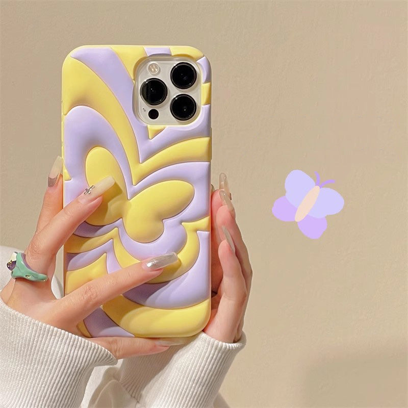 〖i651〗iPhoneケース iPhone13 iPhone14 ケース  蝶々 レトロ かわいい アイフォンケース