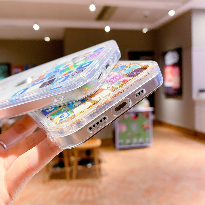 〖i825〗流砂iPhone ケース,スマホカバー おしゃれ,iPhone 12Miniケース,スマホケース 13mini