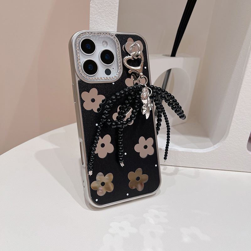 〖i903〗iPhone 16スマホケース 花柄 iPhone 15 蝶の花