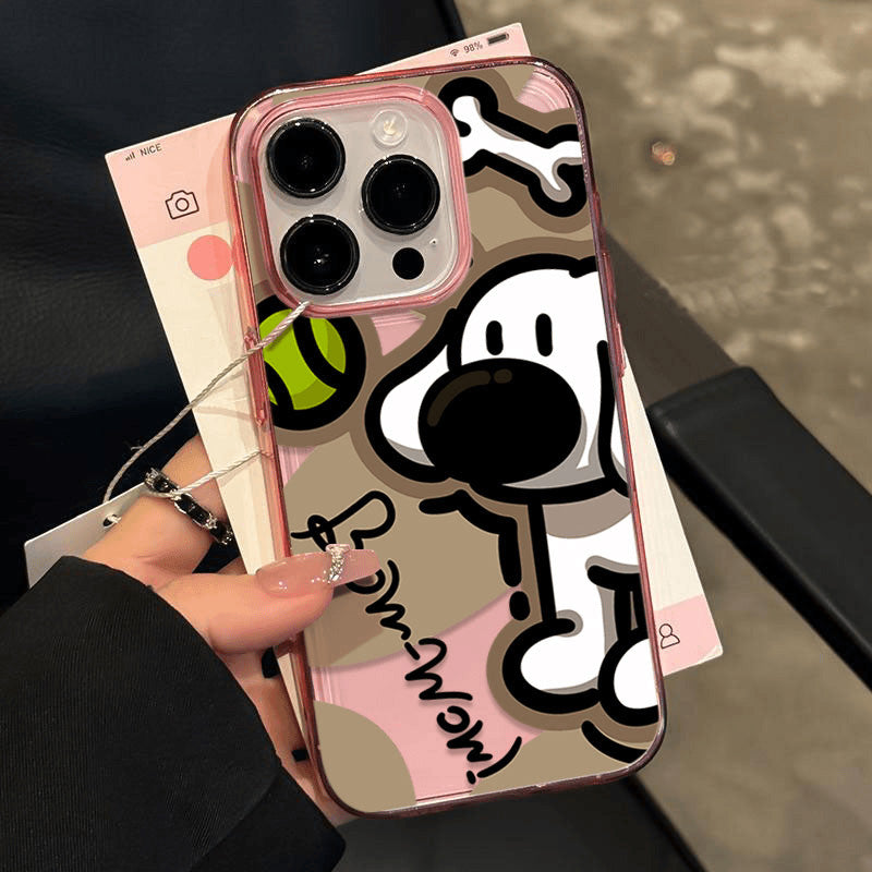 〖i882〗面白い子犬iPhone 15ケース,iPhone 16面白い子犬のスマホケース