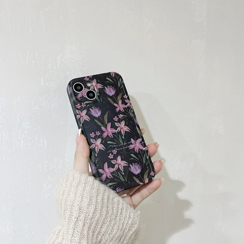 〖i814〗iPhone15ケース花柄クリア,アイフォン 13 ケース,携帯 カバー 人気